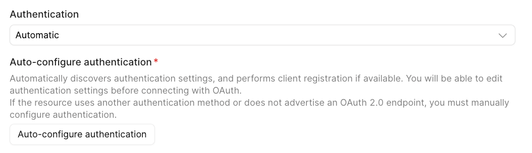 Automatic-configure authentication