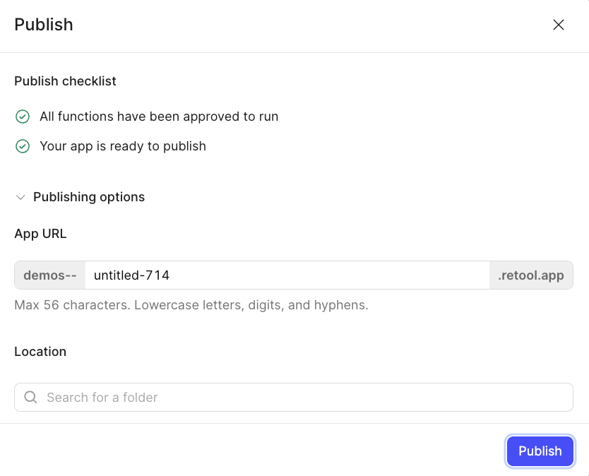Publish check