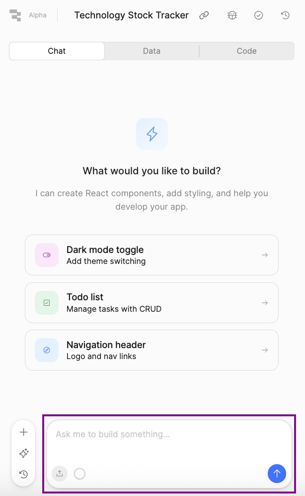 R² prompt input panel
