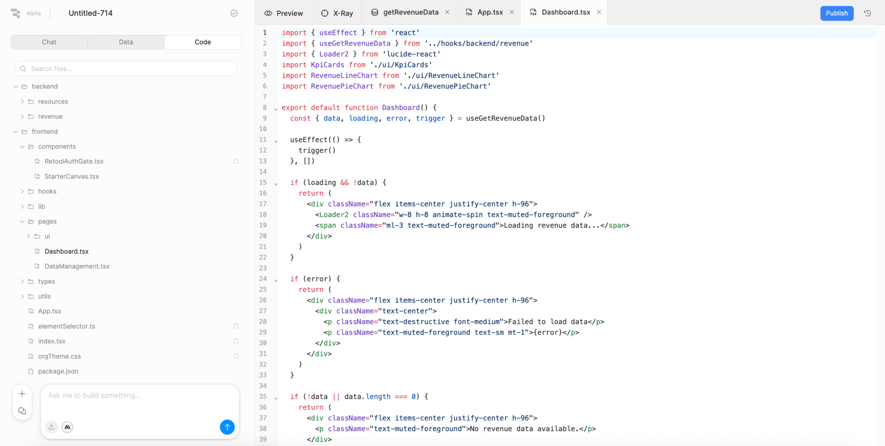 Retool Source Code View
