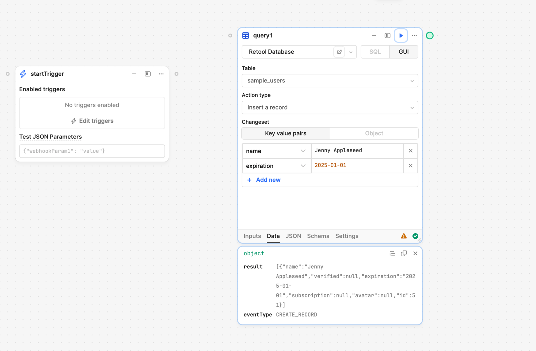 Configure the changeset