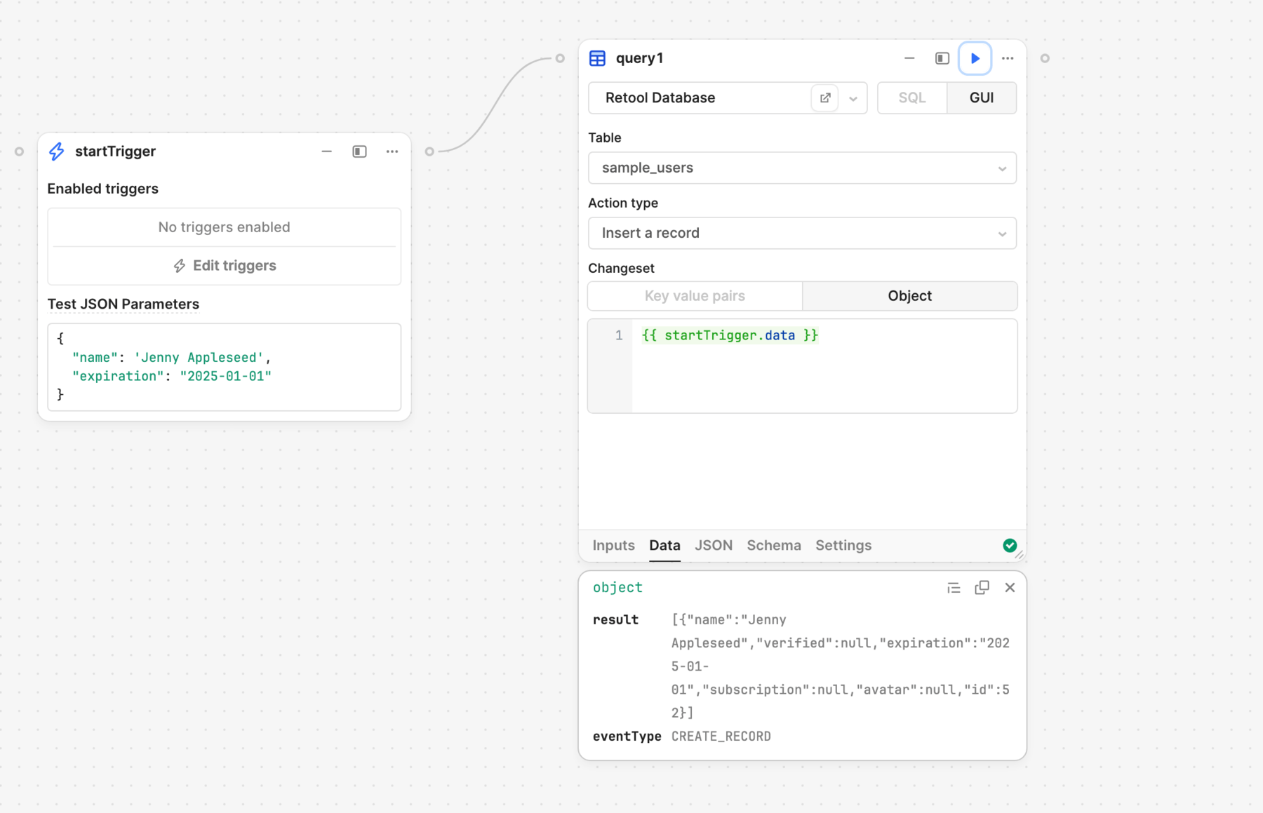 Configure the changeset