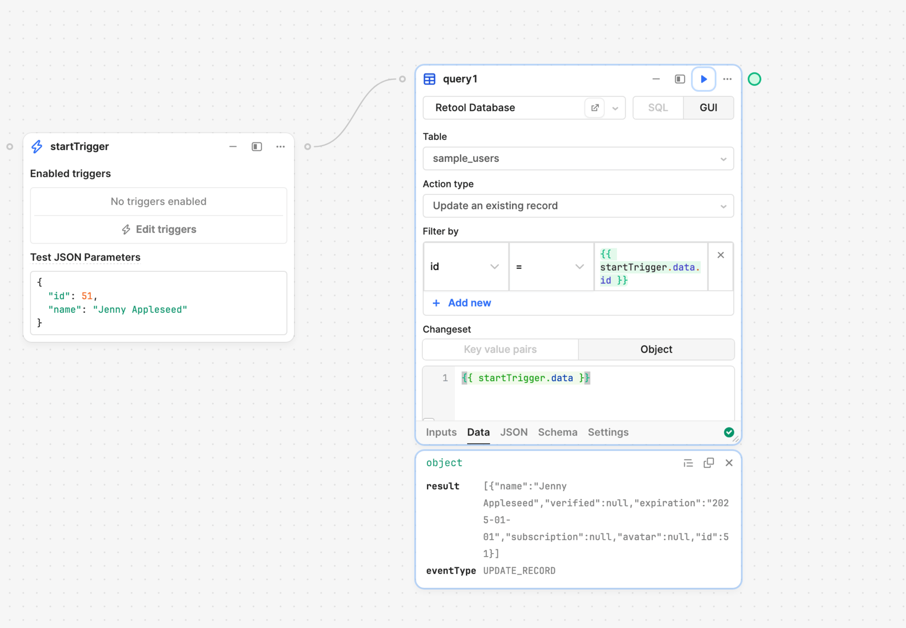Specify filter options