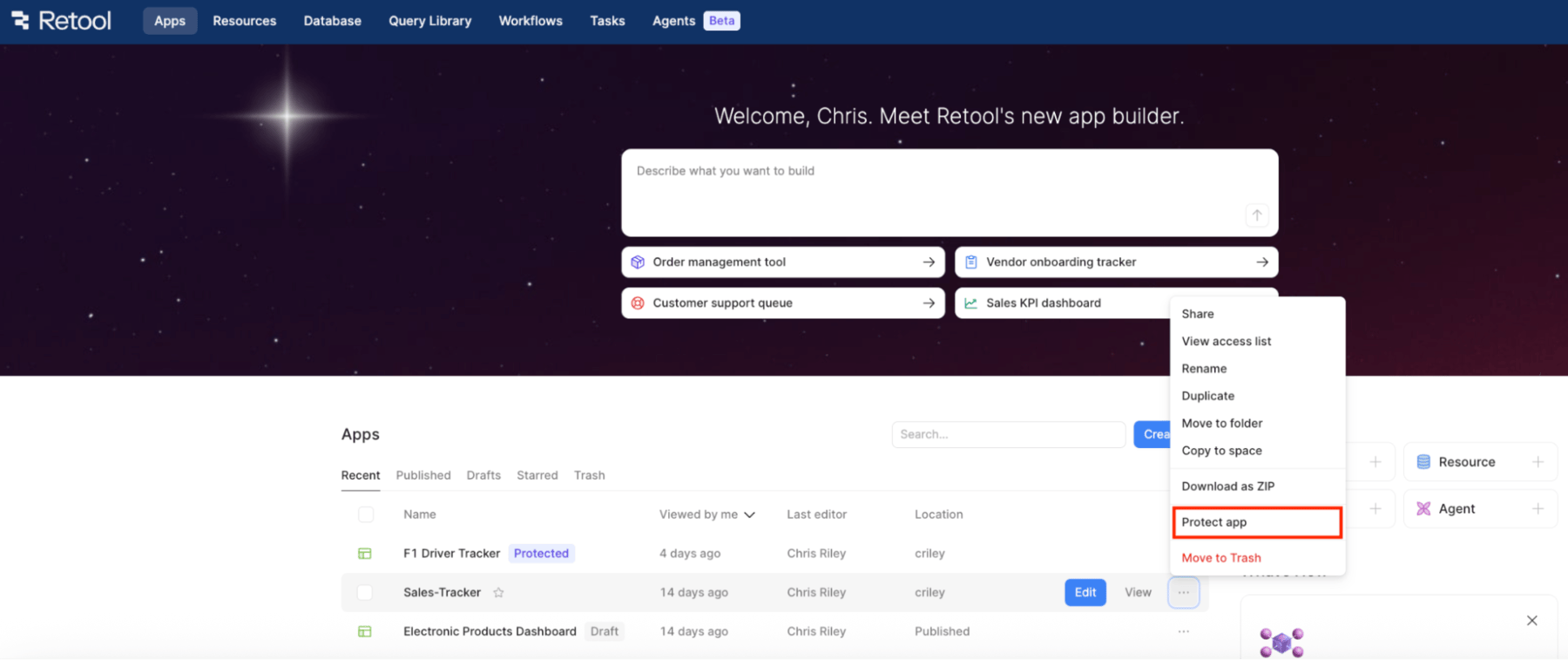 Select Protect App