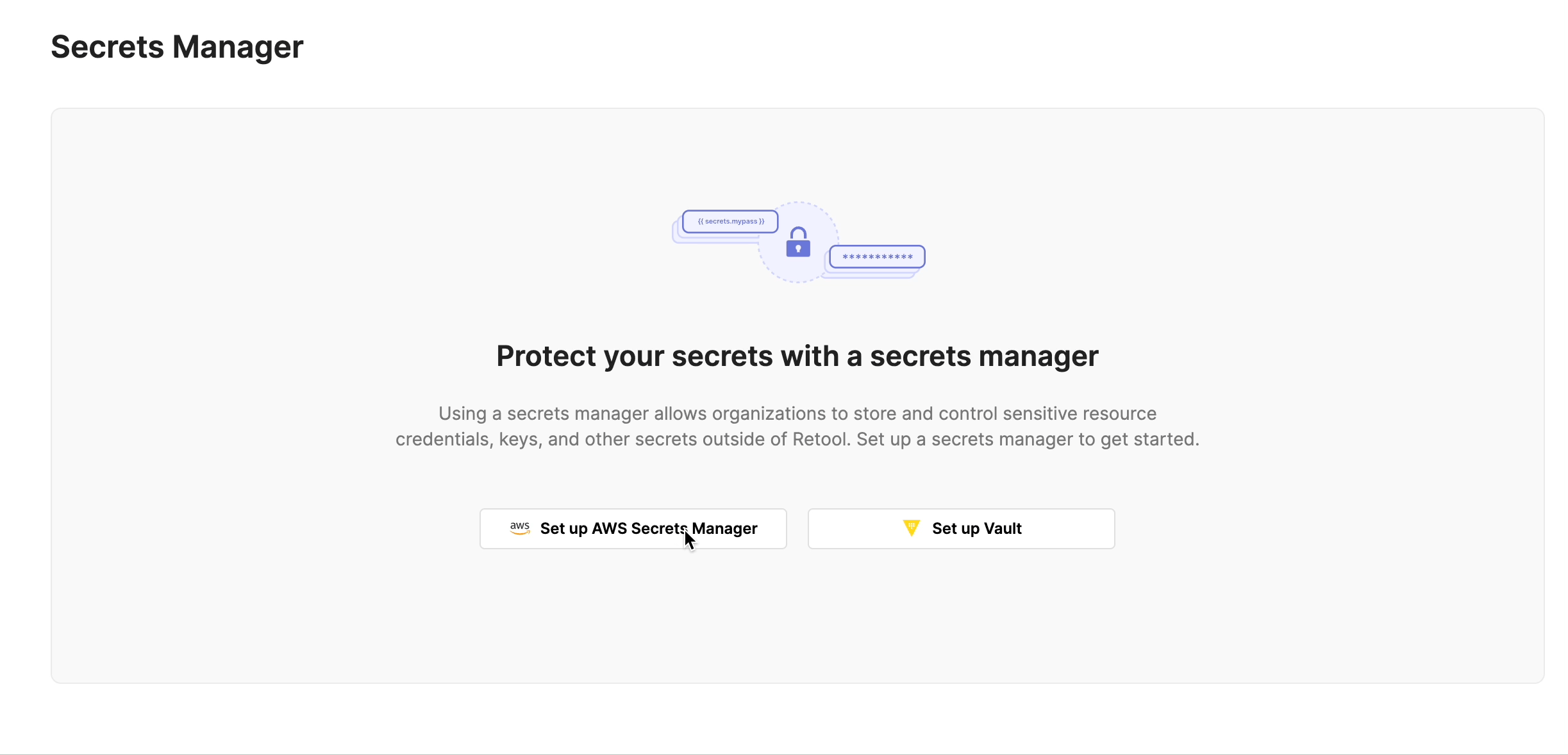 Set up Secrets Manager