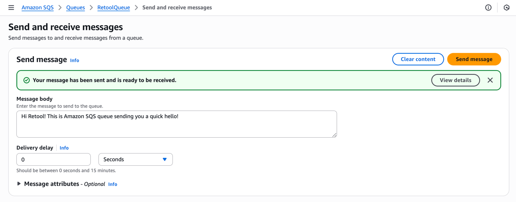 Send messsage
