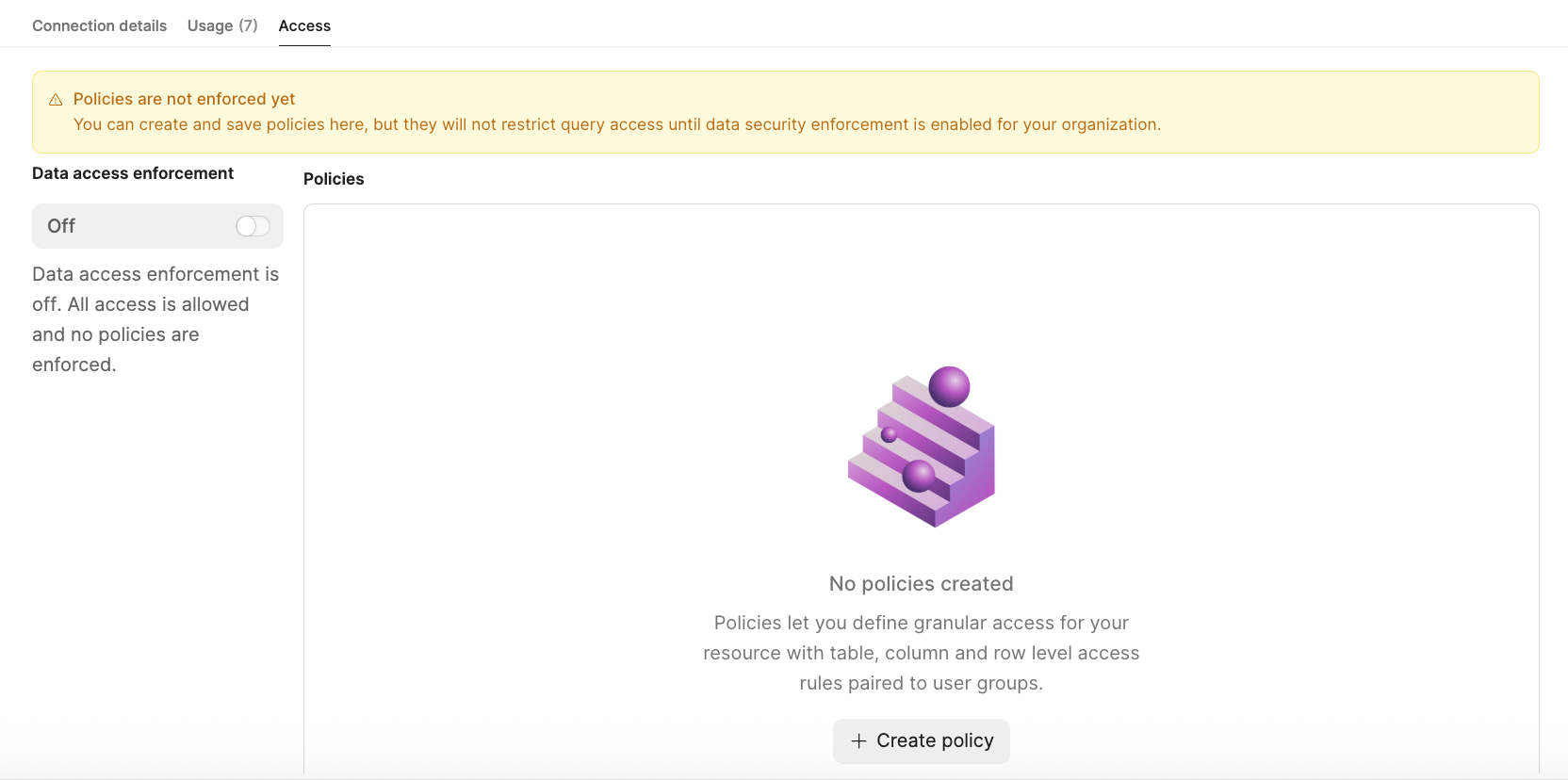 Enable data access enforcement