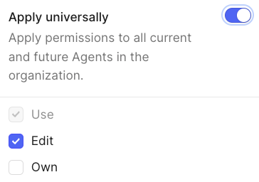 Specify object and access level