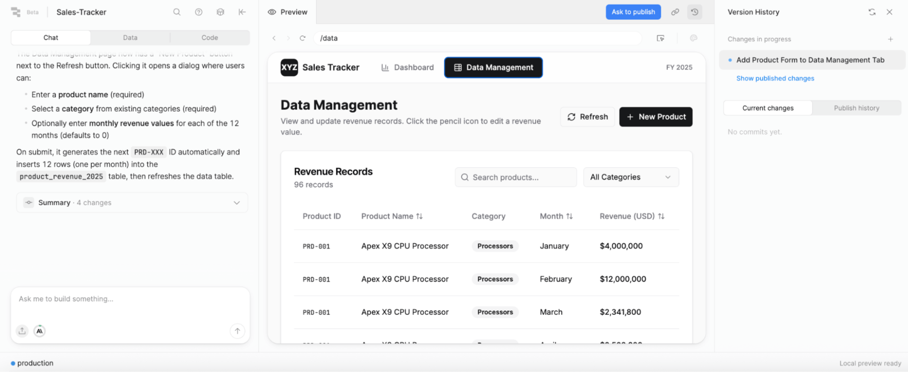 Updated app in preview pane
