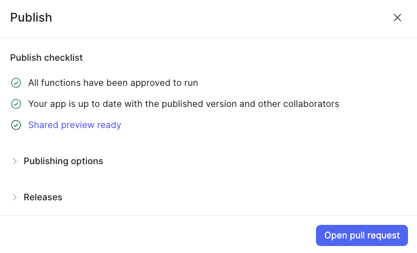 Publish checklist