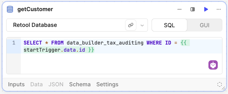 getCustomer query block configuration